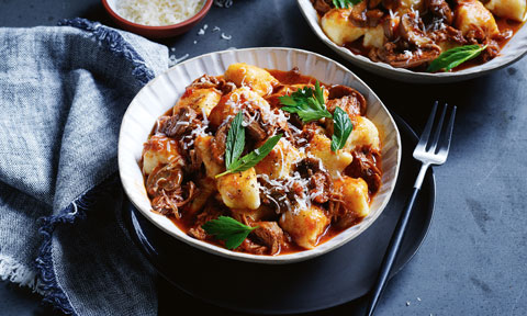 Lamb ragu with potato gnocchi