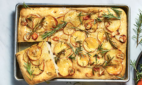 Rosemary, garlic and potato focaccia