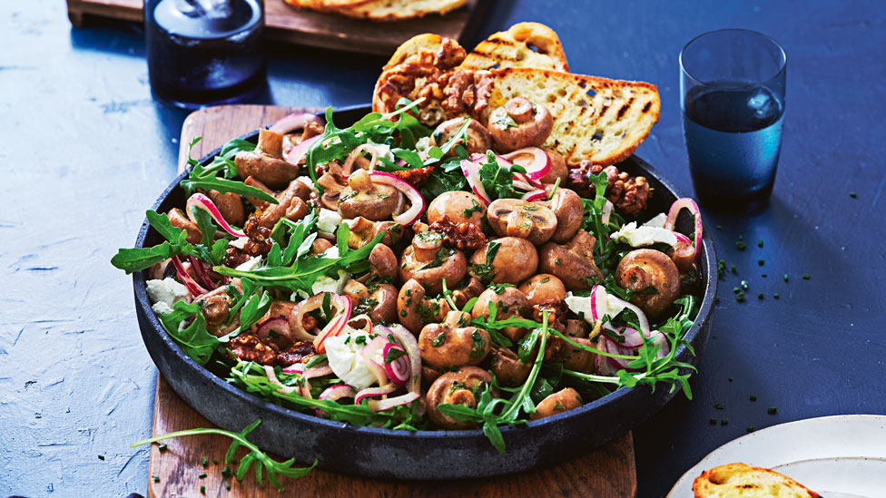 Marinated mushroom salad