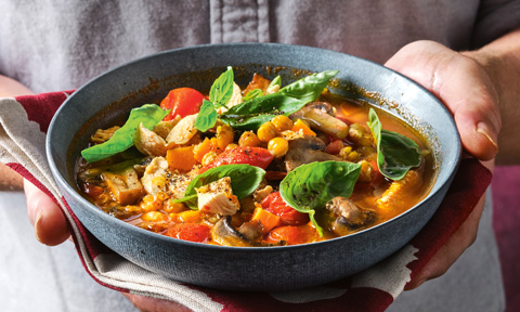 Chicken and lentil soup