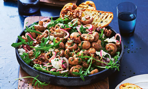 Marinated mushroom salad