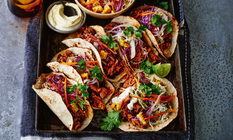 Tex-Mex pulled pork with smoky slaw