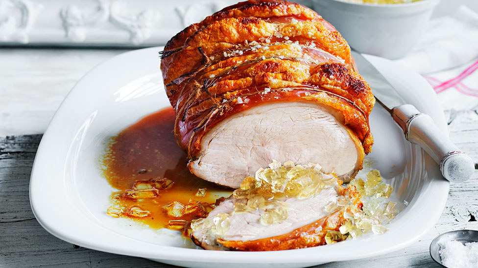 Curtis Stone's Roast pork with no-fail crackling and apple jelly gems