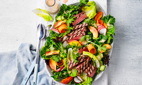 Curtis Stone's BBQ steak salad with Thai vinaigrette