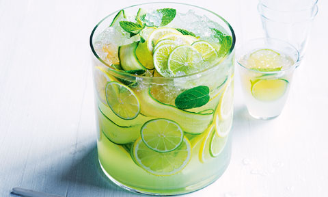 Cucumber, lemon and lime cooler