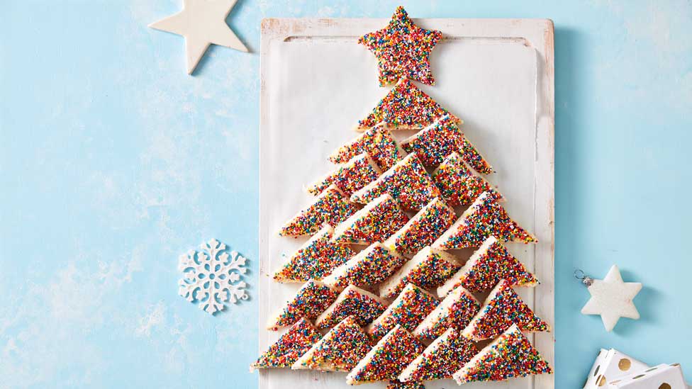 Fairy bread Christmas tree