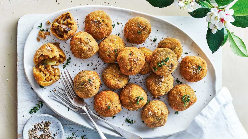 Porcini mushroom arancini