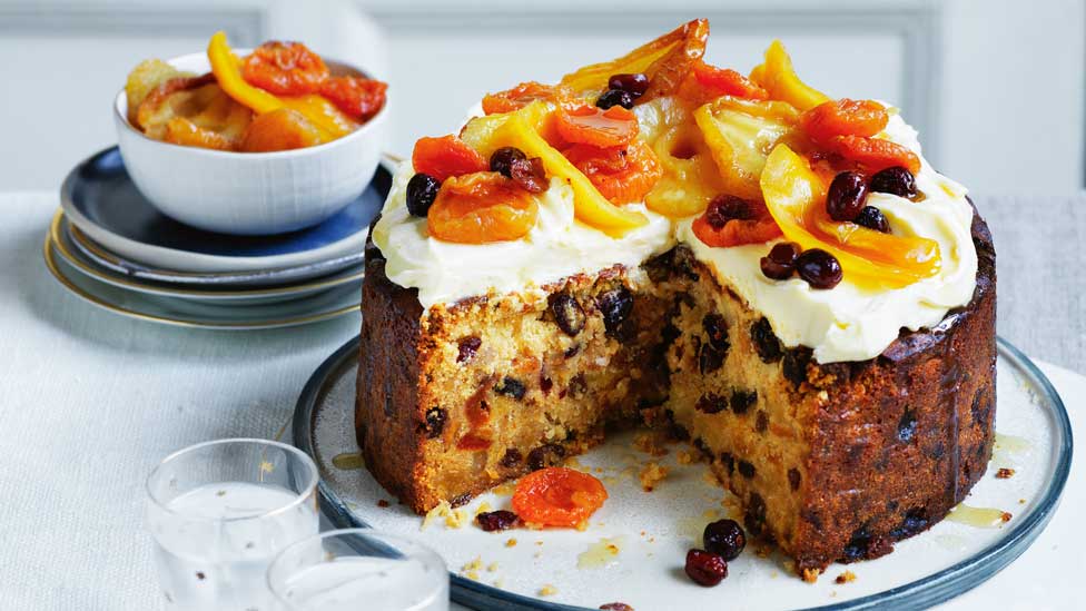 Spiced rum fruitcake with cheat’s glacé fruit