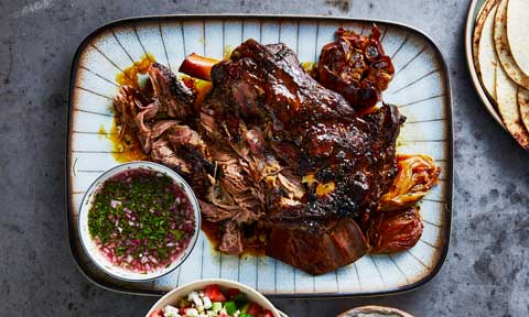 Adam Liaw’s lamb shoulder tacos 