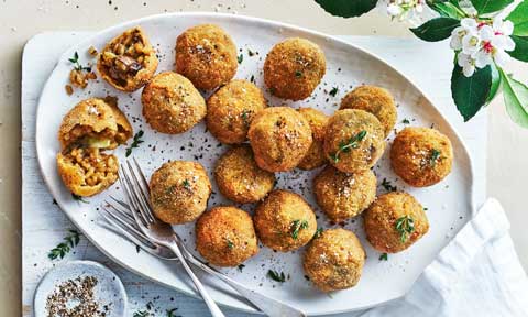 Porcini mushroom arancini