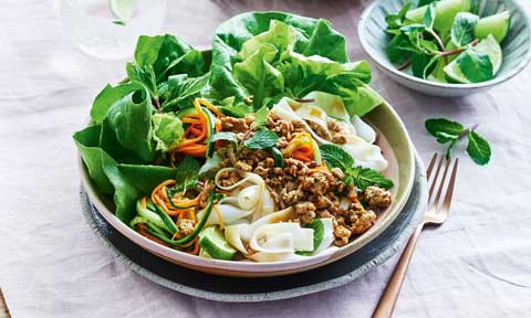 Pork larb salad