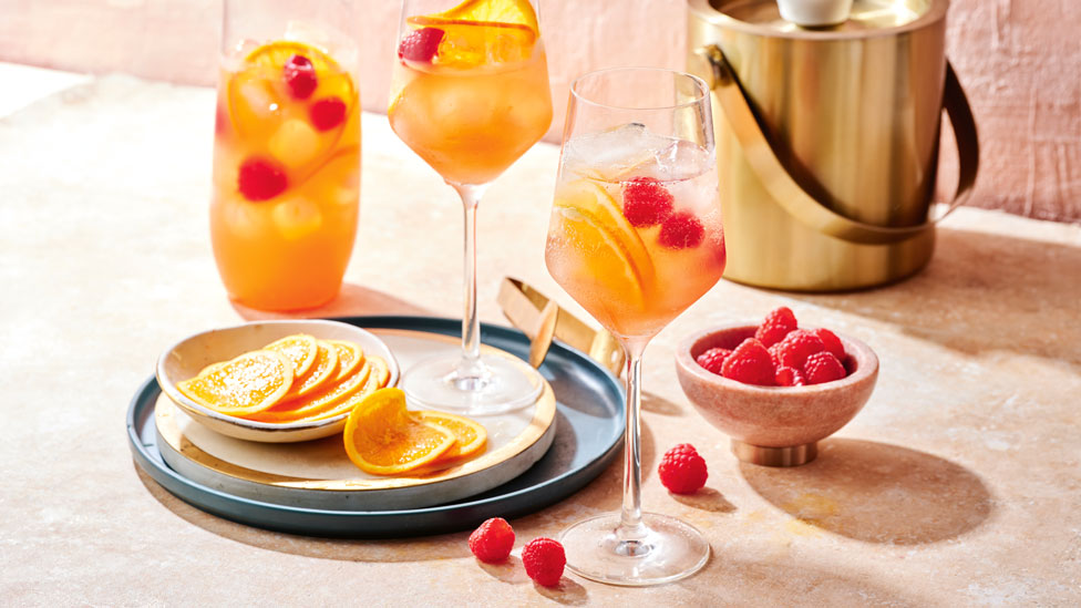 Millie Tang’s rosé raspberry spritzer