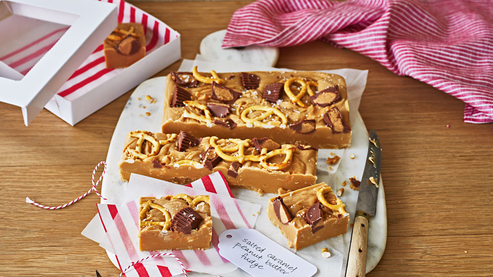 Salted caramel peanut butter fudge 