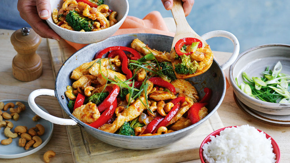 Tasia and Gracia’s Chicken and Cashew Stir-Fry recipe