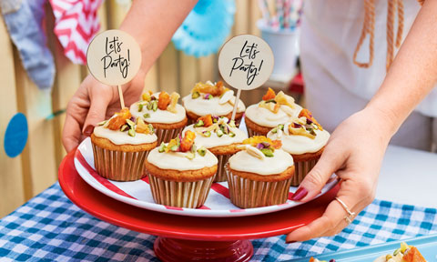 Brown butter cupcakes with honey icing 