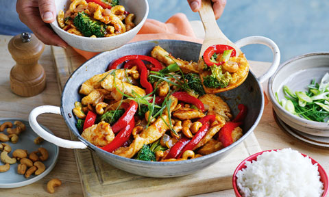 Tasia and Gracia’s chicken and cashew stir-fry 