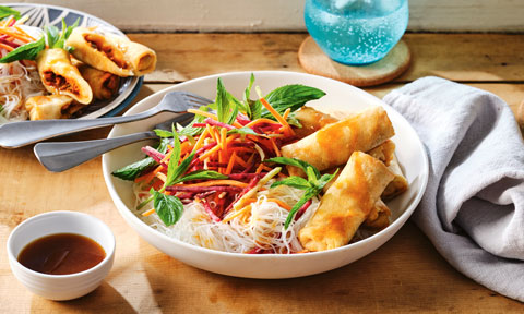 Michael Weldon's Vietnamese-style duck spring roll salad