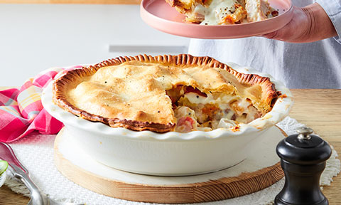 White sauce-based pie