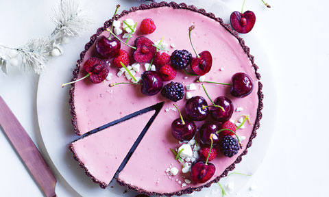 Cherry cheesecake tart