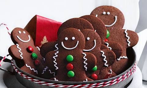 Six chocolate gingerbread biscuits