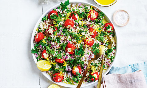 Christmas couscous with lemon rind