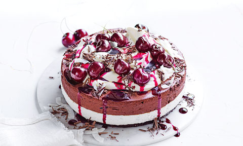 Choc cherry mousse cake