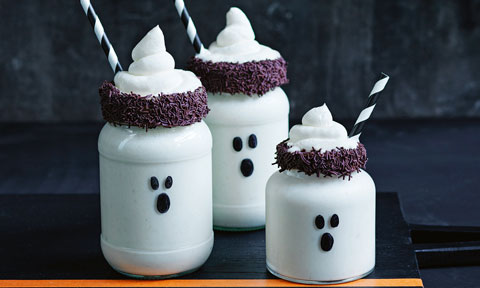 Three cups of ghost milkshake