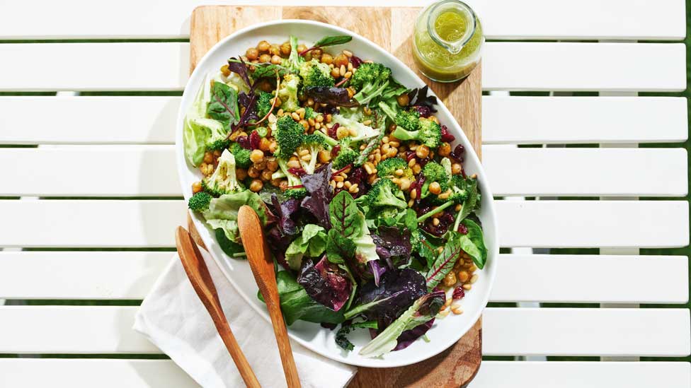 Roasted broccoli and chickpea salad 
