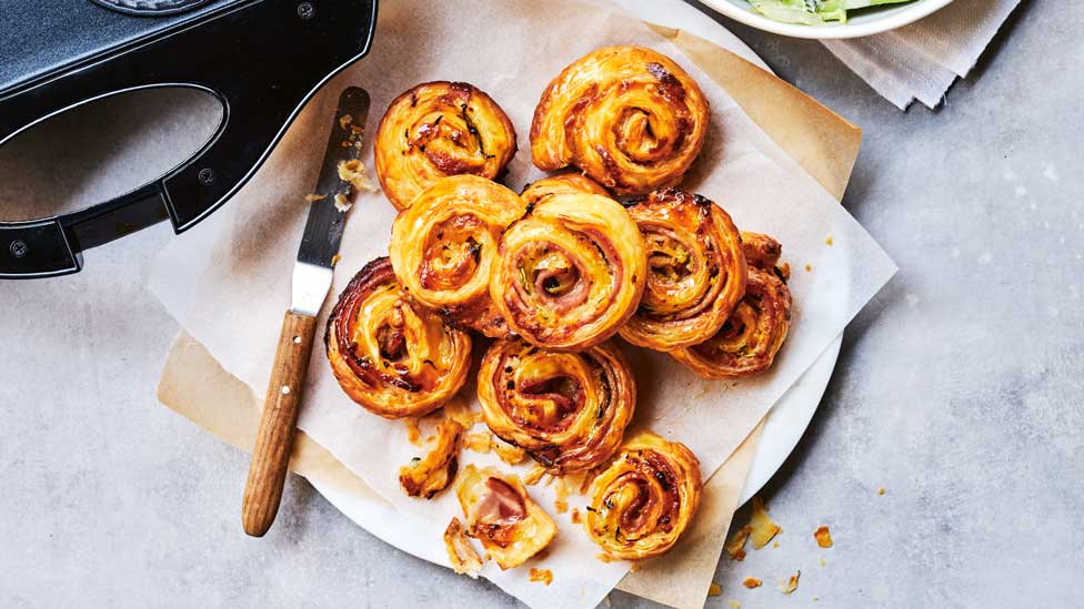 Pie maker bacon, zucchini and cheese scrolls