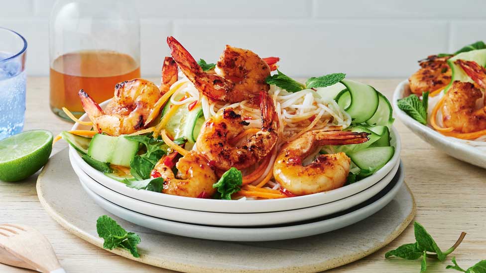 Vietnamese-style prawn salad