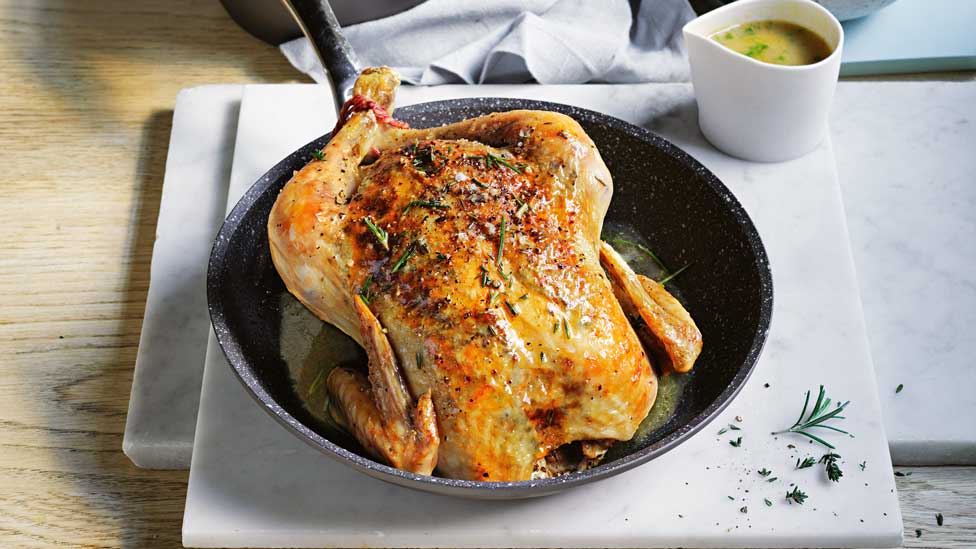 Curtis Stone’s herb-roasted chicken with green salad