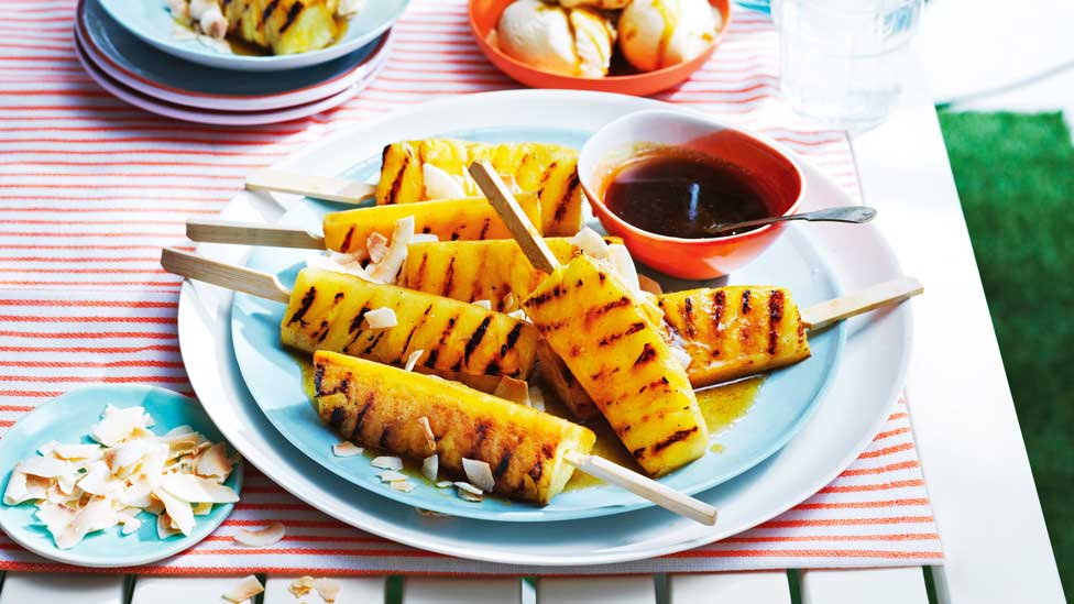 Luke Mangan’s caramelised pineapple with brown sugar chilli glaze