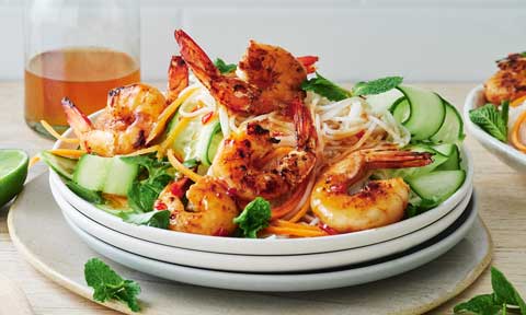 Vietnamese-style prawn salad