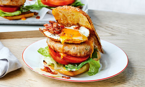 Chicken caesar burgers