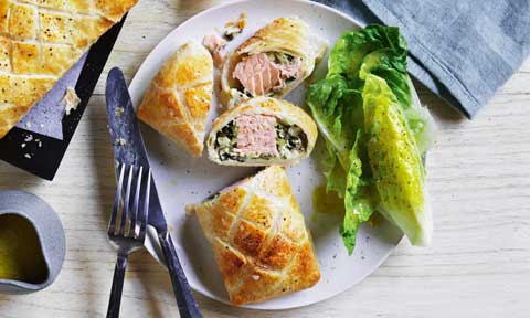 Curtis Stone’s salmon wellingtons