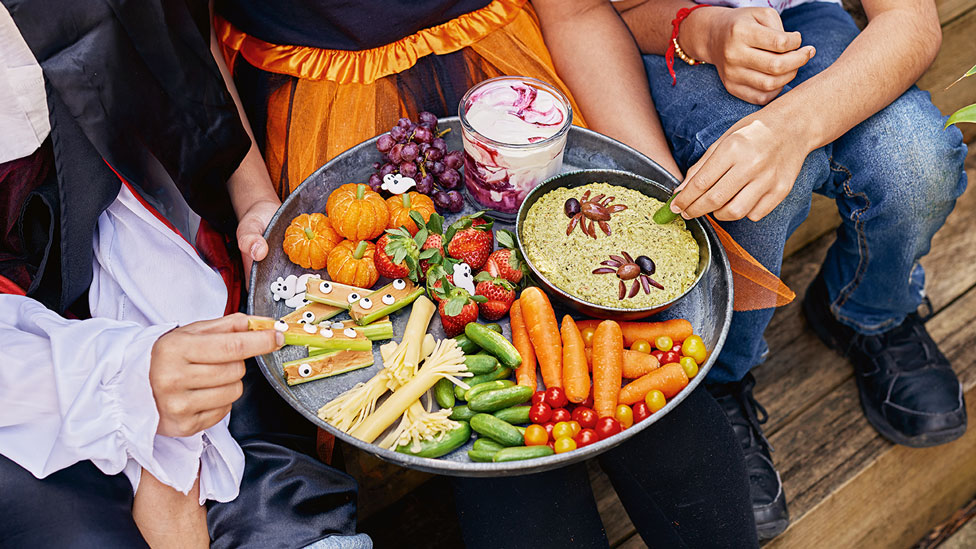 Healthier Halloween platter