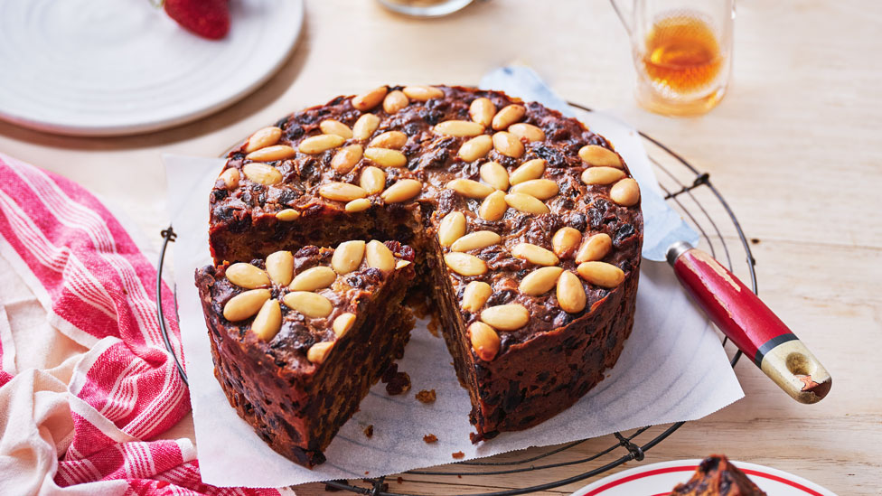 Traditional Christmas fruitcake