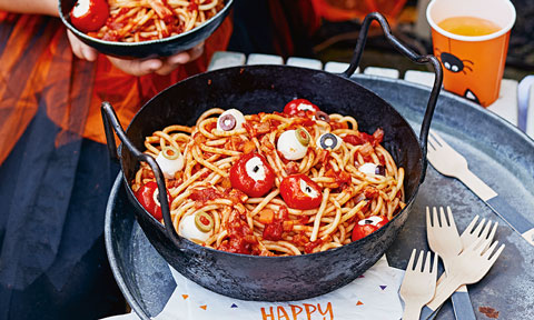 Eyeball spaghetti