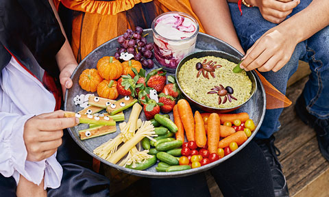 Healthier Halloween platter