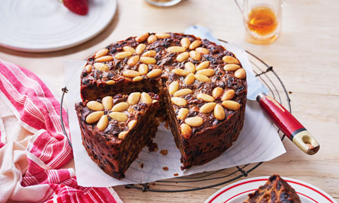 Traditional Christmas fruitcake