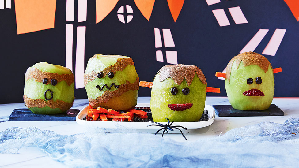 Four kiwifruit monsters