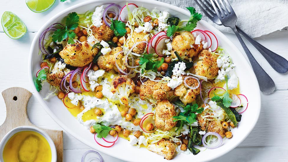 Curtis Stone's Roasted cauliflower salad with chickpeas