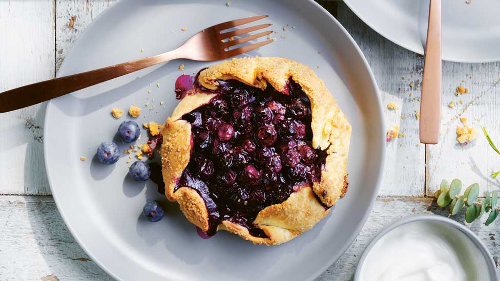 Blueberry and lemon frangipane galettes