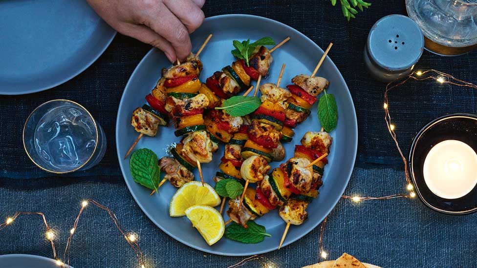 mini chicken skewers