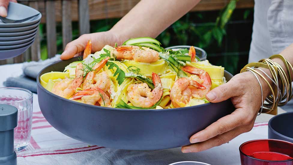 Prawn and fennel pasta