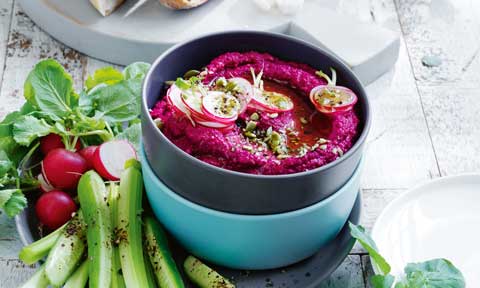 Courtney’s beetroot hommus