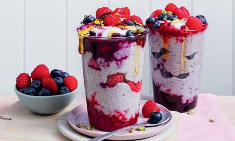 Berry chia pots