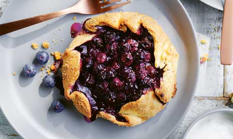 Blueberry and lemon frangipane galettes