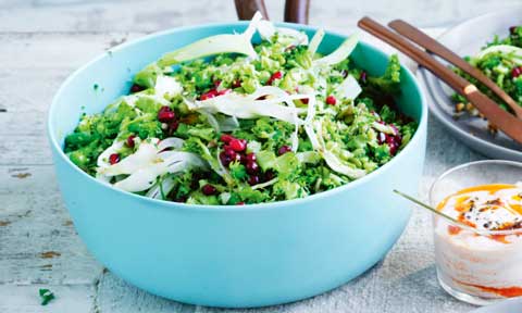 Courtney Roulston’s spring greens tabouli