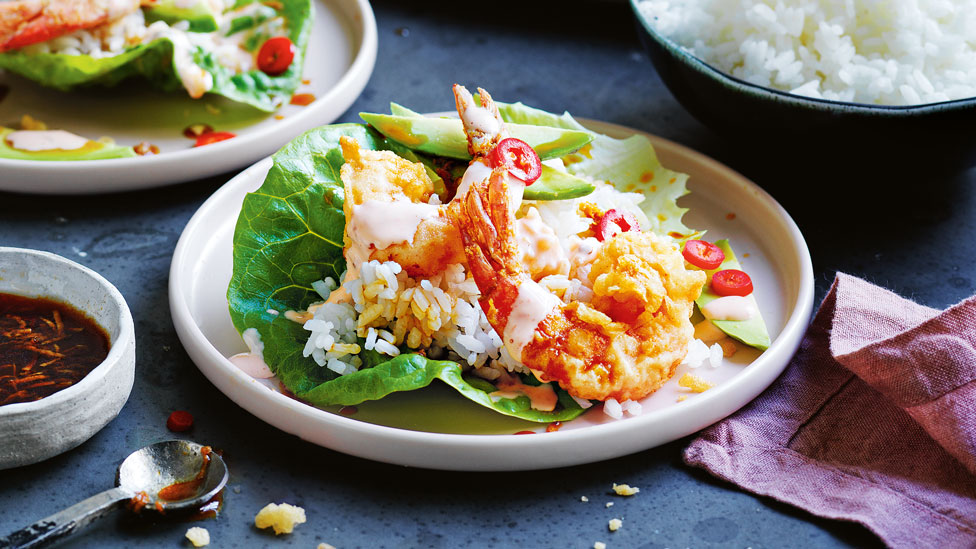 Curtis Stone’s prawn tempura lettuce cups